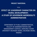 Effect of leadership