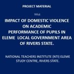 Impact of Domestic Violence On Students' Performance