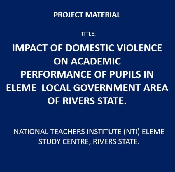 Impact of Domestic Violence On Students' Performance