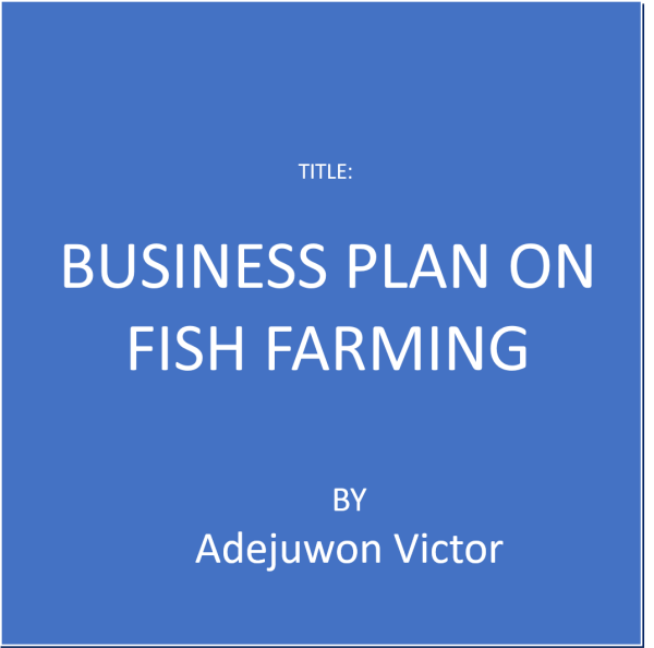 Business Plan on Fish Farming