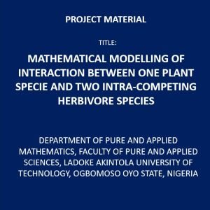 Mathematical Modelling of Interaction Between One Plant Specie and Two Intra-Competing Herbivore Species