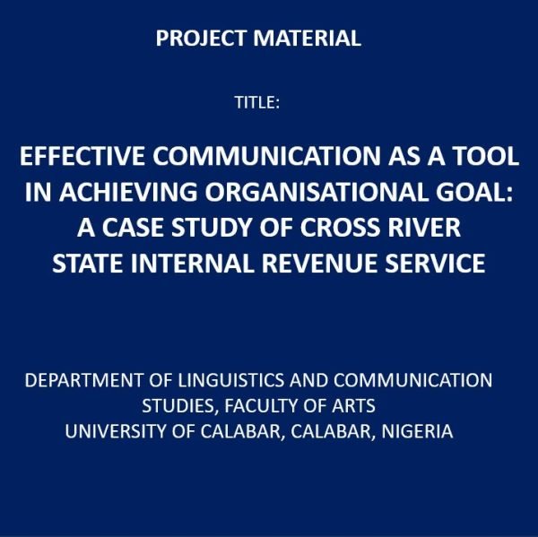 Effective Communication as a Tool in Achieving Organizational Goal