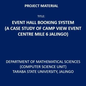 Event Hall Booking System