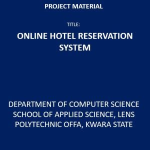 Online Hotel Reservation System