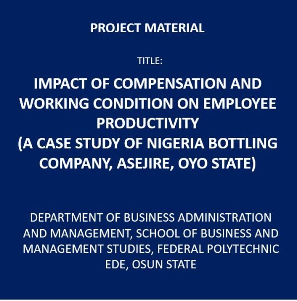 Impact of Compensation and Working Condition on Employee Productivity