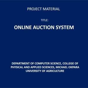 Online Auction System