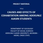 The Causes and Effects of Cohabitation Among Adekunle Ajasin Students