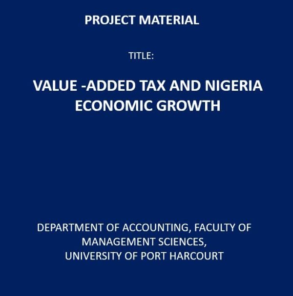 Value -Added Tax and Nigeria Economic Growth