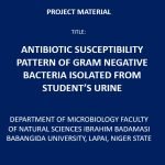 Antibiotic Susceptibility Pattern of Gram Negative Bacteria Isolated From Student’s Urine