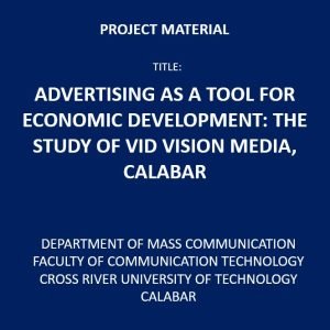 Advertising as a Tool for Economic Development