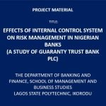 Effects of Internal Control System on Risk Management in Nigerian Banks