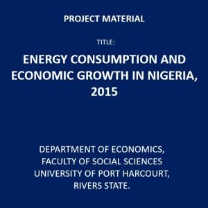 Energy consumption