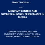 Monetary Control and Commercial Banks’ Performance in Nigeria