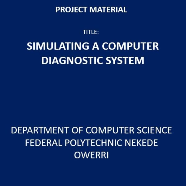 Simulating a Computer Diagnostic System