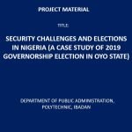 Security Challenges and Elections in Nigeria