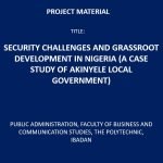 Security Challenges and Grassroot development in Nigeria