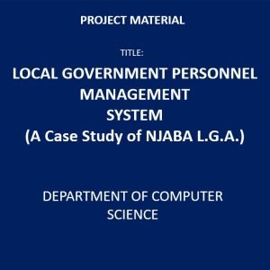Local Government Personnel Management System