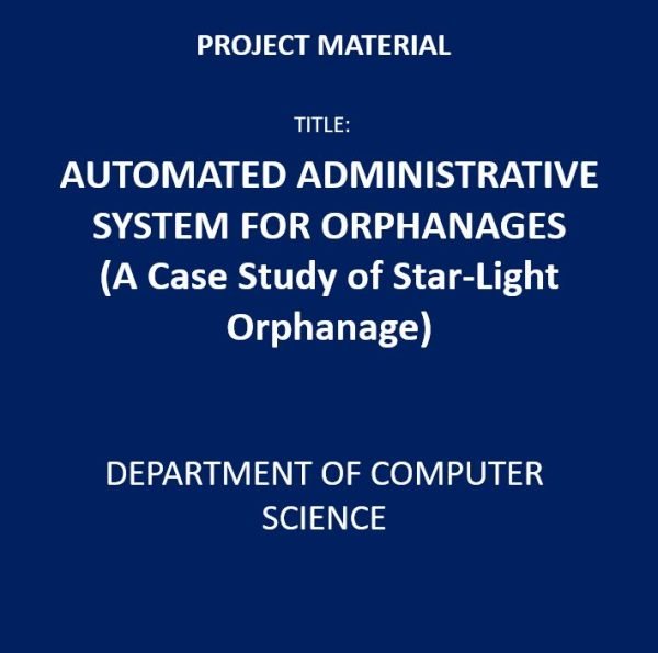 Automated Administrative System for Orphanages