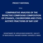 Comparative Analysis of The Bioactive Compound Composition of Ethanol, Chloroform And Ethyl Acetate Fractions of Bay Leaf